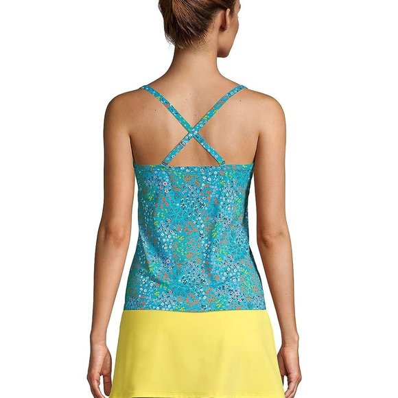 NWT Lands' End Women's Tie Front Underwire Tankini Top Size 8 $75 FLF125 - Picture 4 of 5